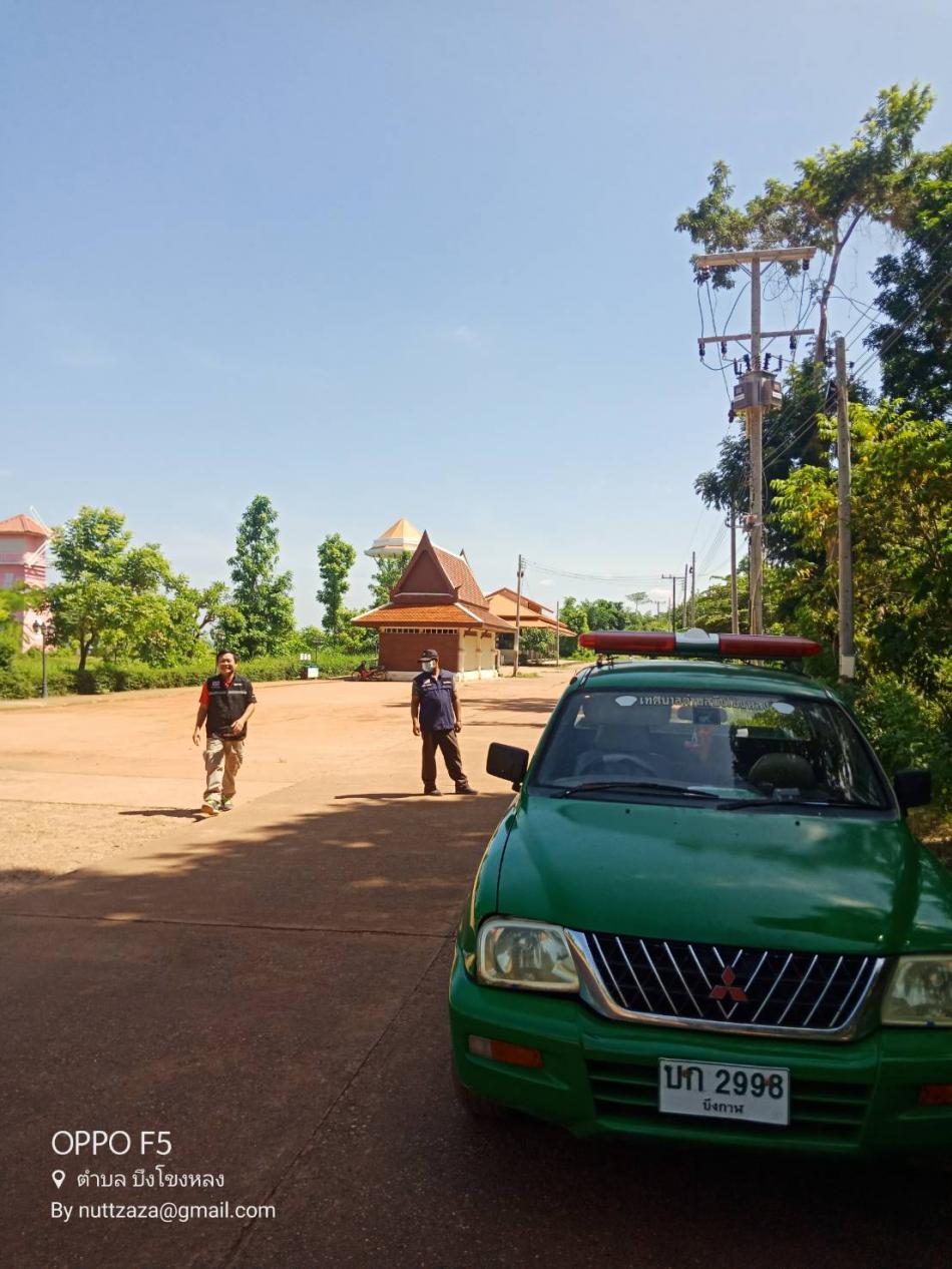 งานเทศกิจ เทศบาลตำบลบึงโขงหลง ออกตรวจตราความเรียบร้อยบริเวณสวนสาธารณะบึงโขงหลง และโรงฆ่าสัตว์ เหตุการณ์ทั่วไปปกติ