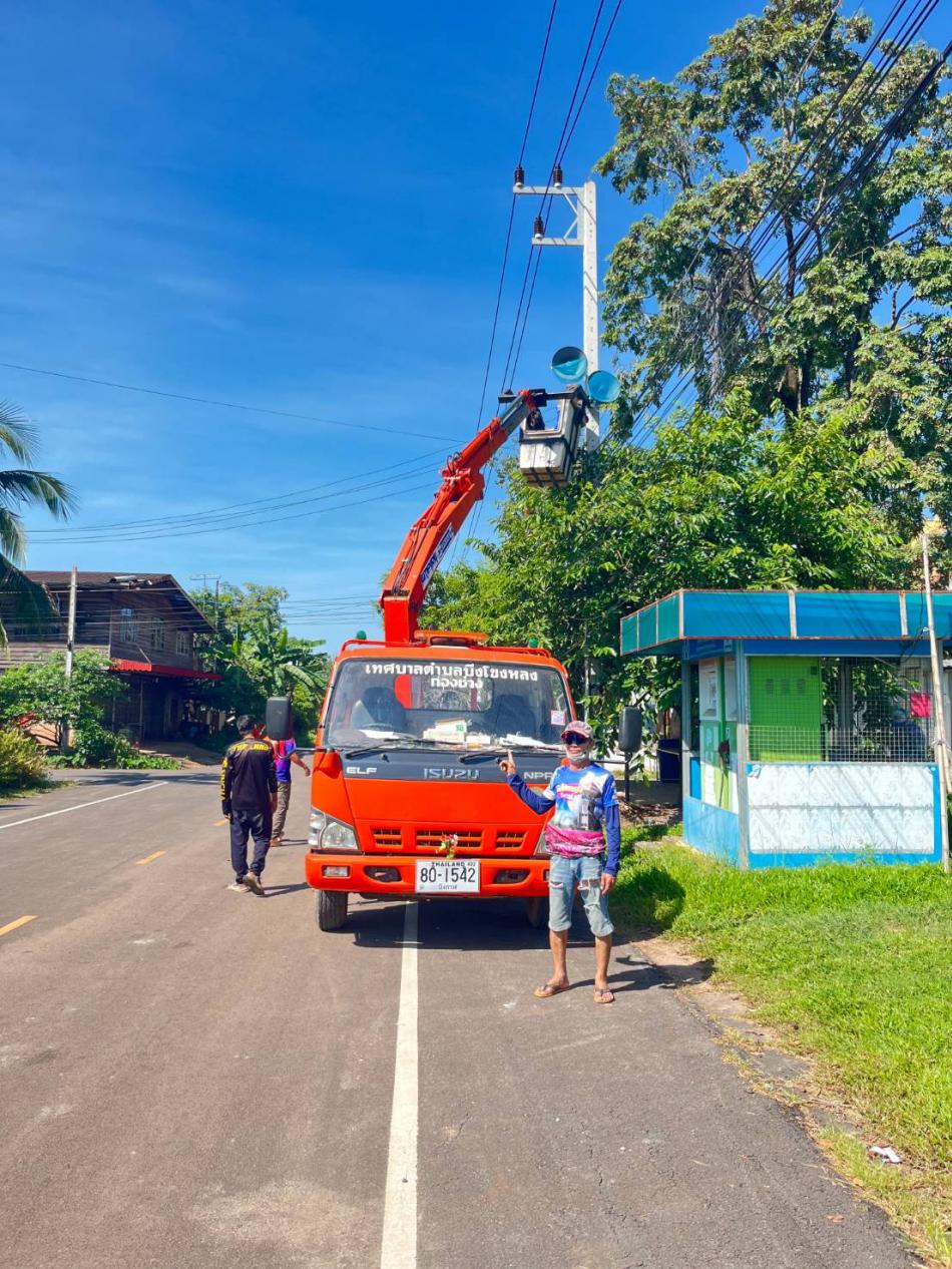 กองช่าง เทศบาลตำบลบึงโขงหลง ออกปฏิบัติภารกิจ