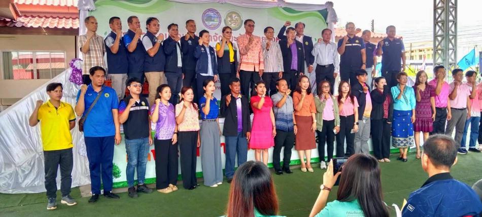 กองสาธารณสุขและสิ่งแวดล้อม เทศบาลตำบลบึงโขงหลง เข้าร่วมโครงการรวบรวมและกำจัดขยะอันตรายจังหวัดบึงกาฬประจำปีงบประมาณ พ.ศ. 2568